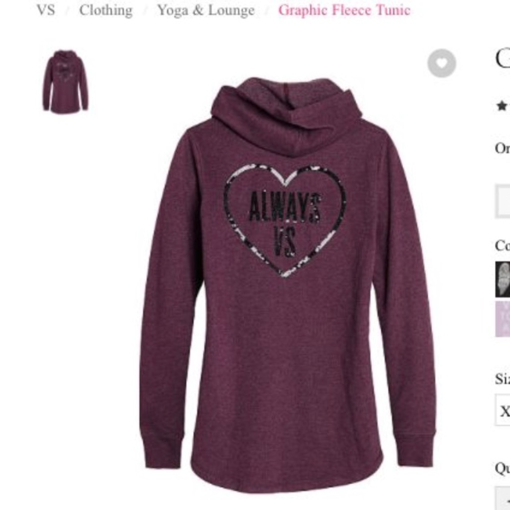 Victoria’s Secret Graphic Fleece Tunic